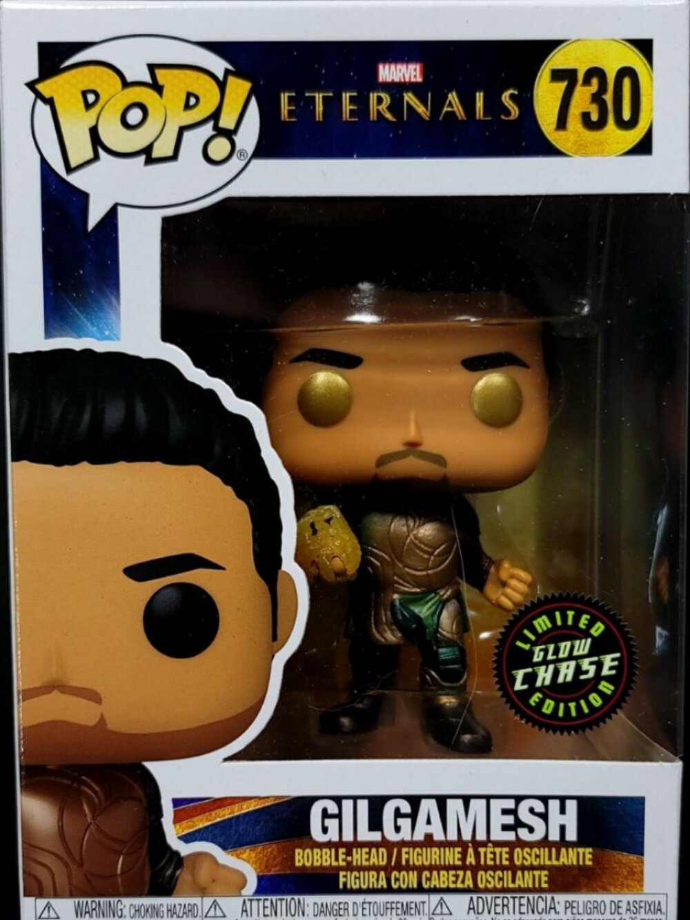 Funko Pop Gilgamesh Glow in the Dark #730 Marvel Eternals Chase New in Box NIB